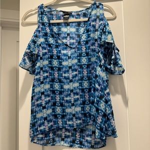 Aqua Cold Shoulder Top - Size M